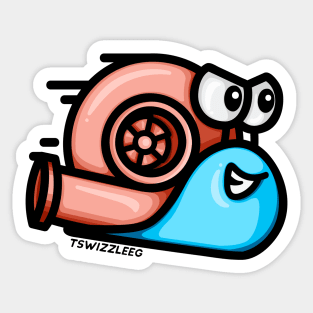 Turbo Snail - Classic (Coral & Blue) Sticker